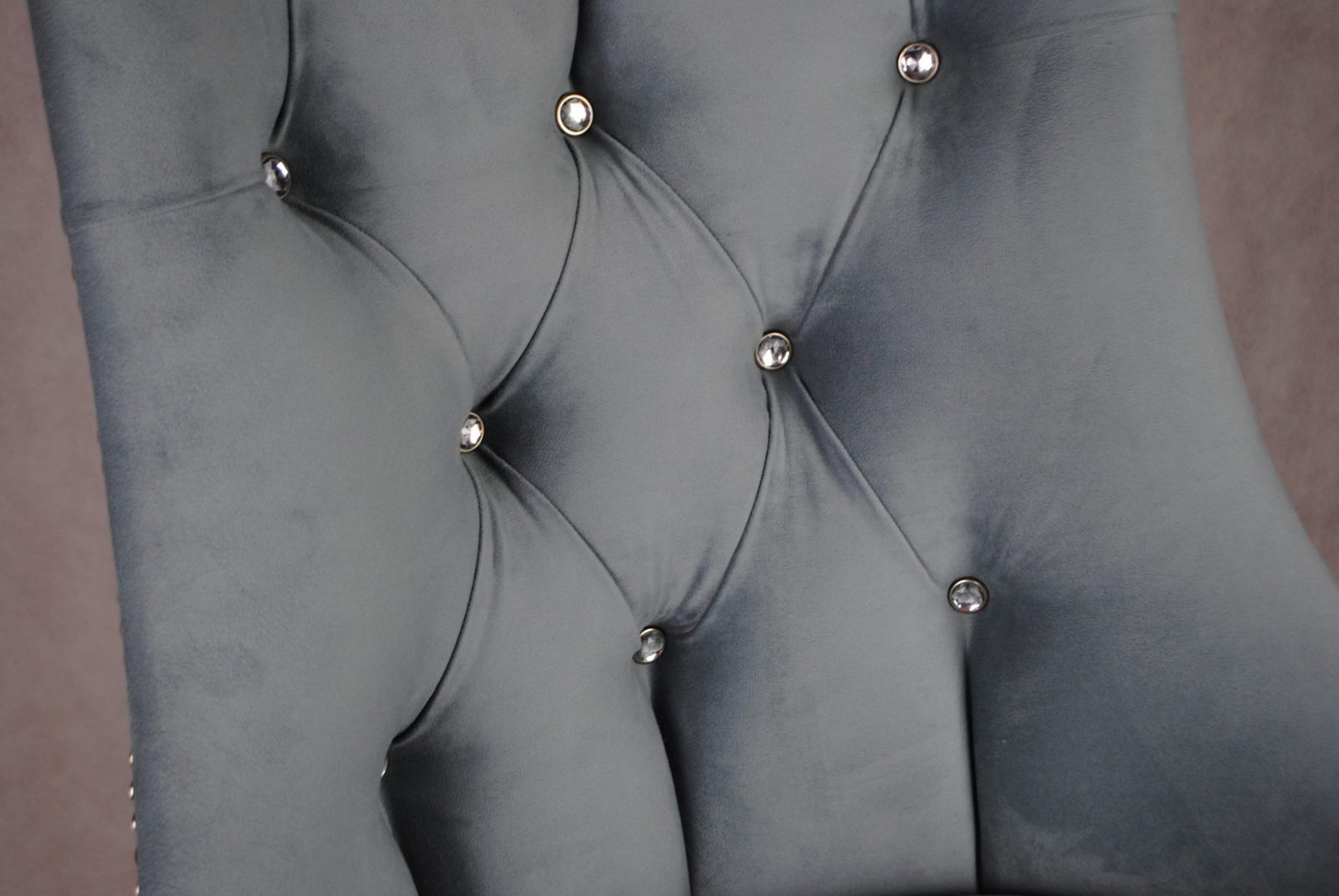 Krzesło pikowane kryształkami" Presto Glamour"