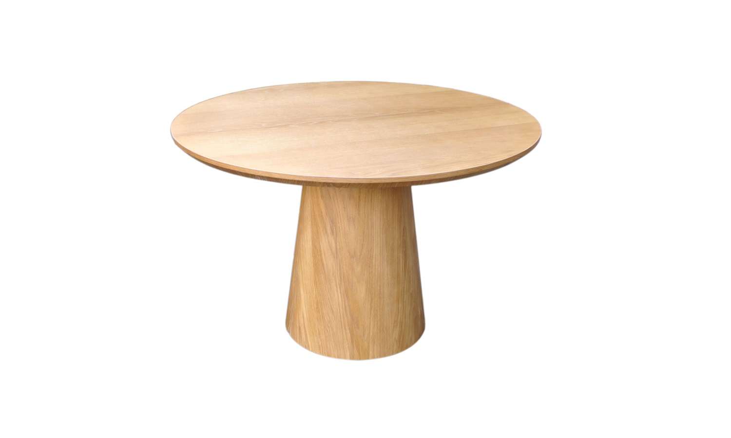 stół okrągły na jednej nodze do stożka