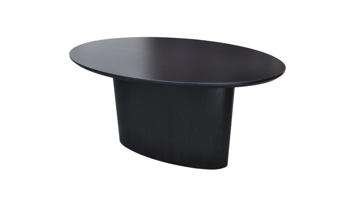 stół elipsa czarny dąb rozkładany