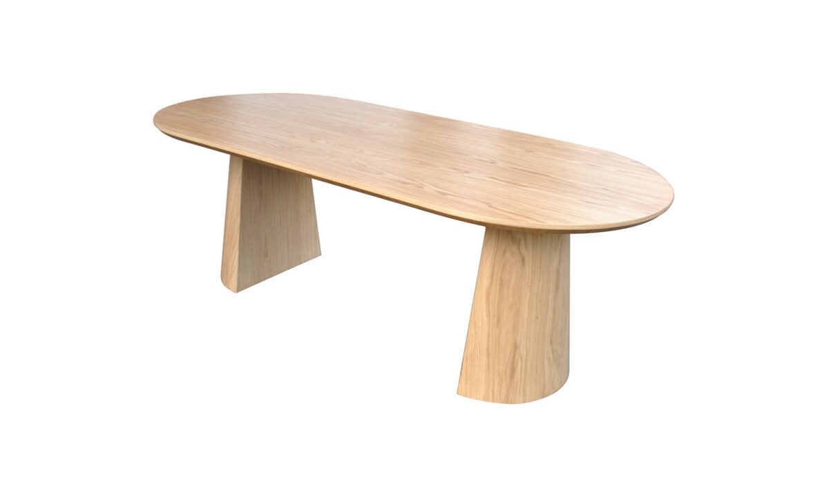 stół na nodze stożkowej rozkładany dębowy