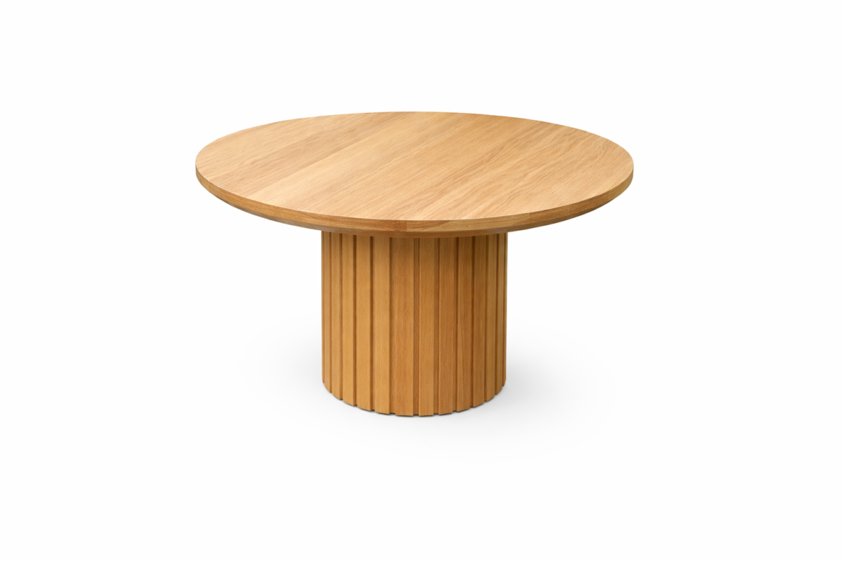 stolik z lamelami dębowy na zamówienie