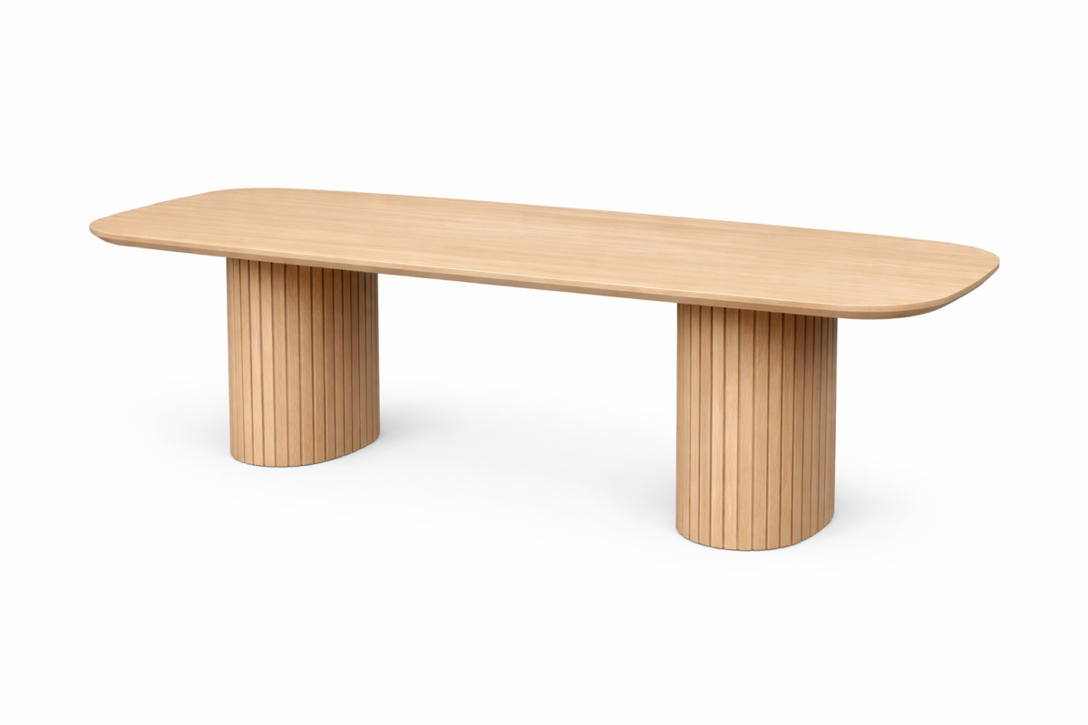 stół z lamelami dębowy